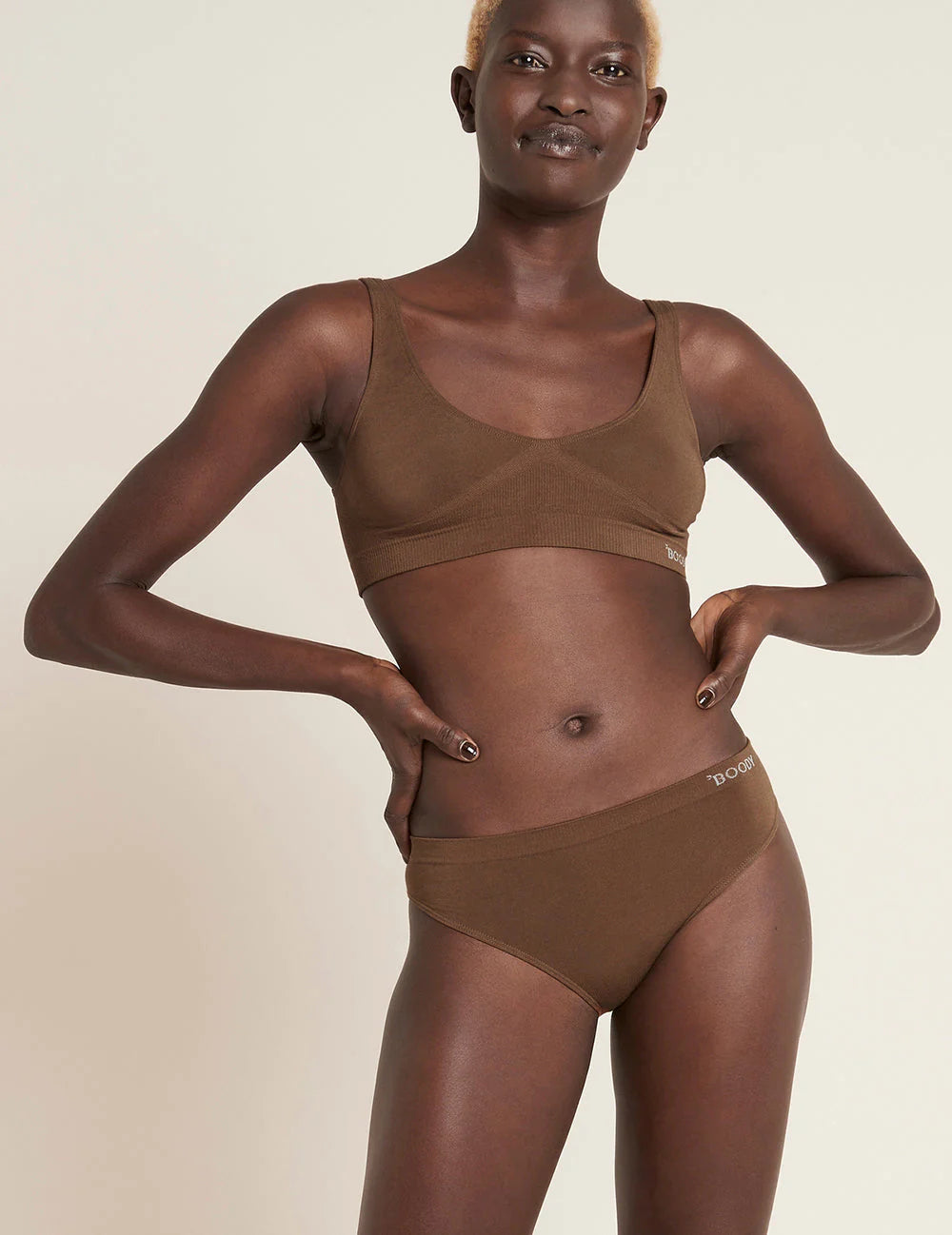 Boody Classic Bikini Panty in Nude 6 Front View