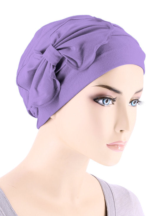 Turban Plus Pleated Bamboo Bow Cap