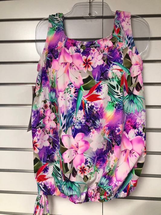 T.H.E. 59-00 High Neck TANKINI MASTECTOMY TOP | Your Encore Life 50% Off back view
