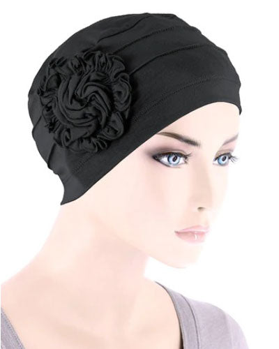 Turban Plus Bamboo Pleated Sunflower Cap