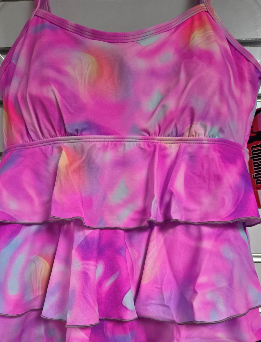 T.H.E. 45-60 TRIPLE TIERED TANKINI MASTECTOMY SWIM TOP