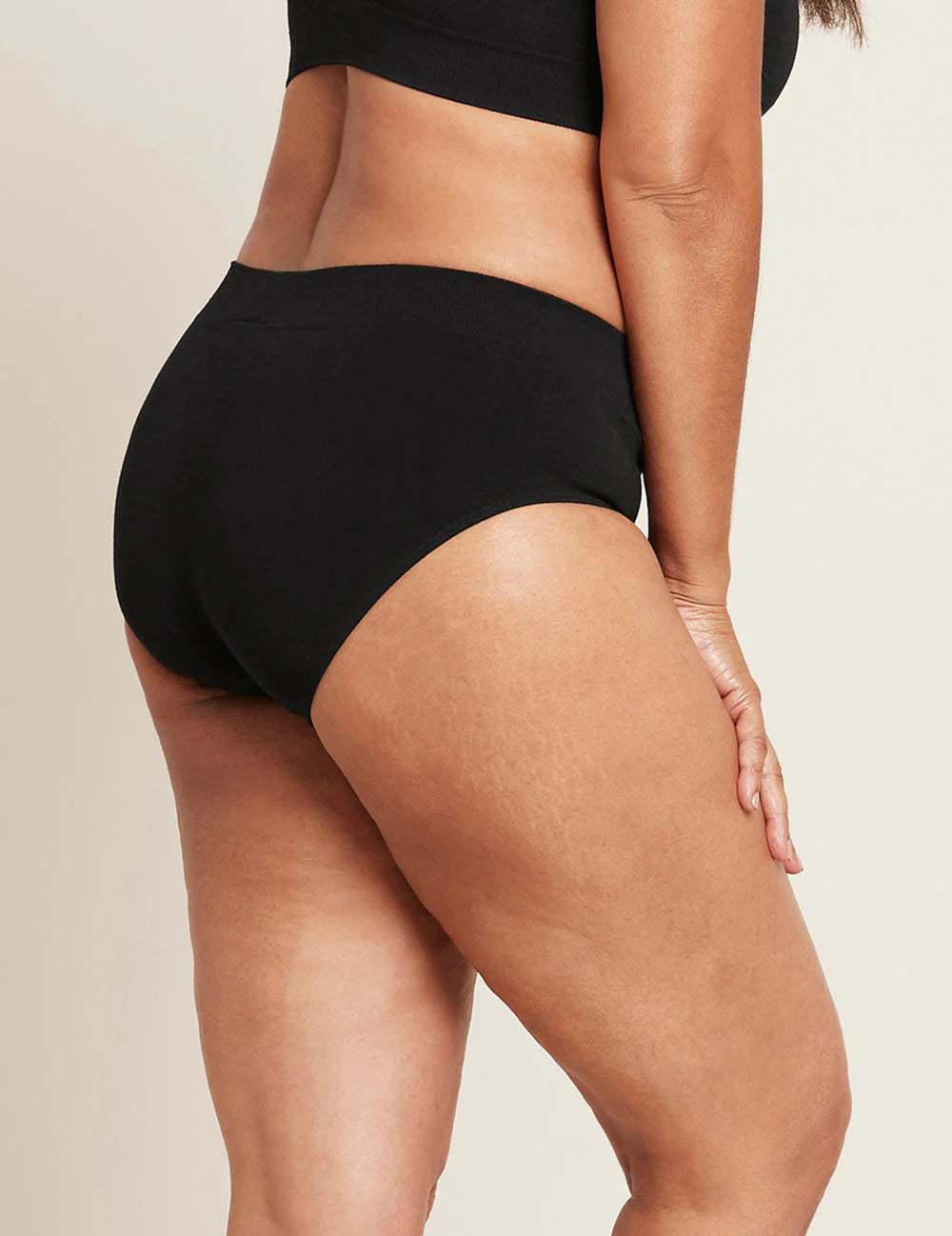 Boody Midi Brief in Black- back view