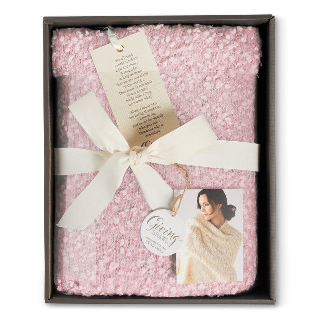 Demdaco Pink Giving Shawl-Giving Collection in gift box