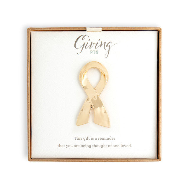 Demdaco gold Ribbon Pin-in gift box