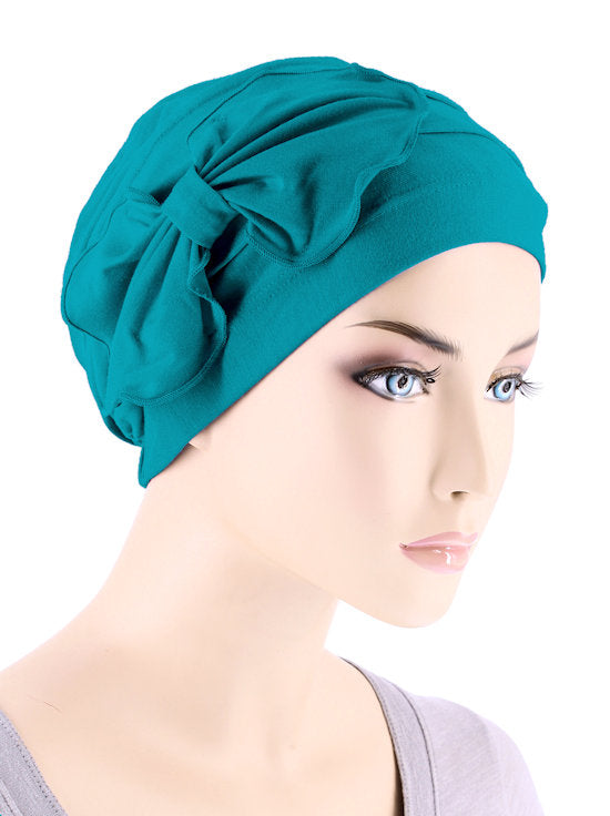 Turban Plus Pleated Bamboo Bow Cap