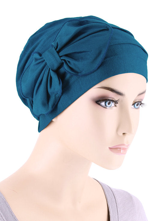 Turban Plus Pleated Bamboo Bow Cap