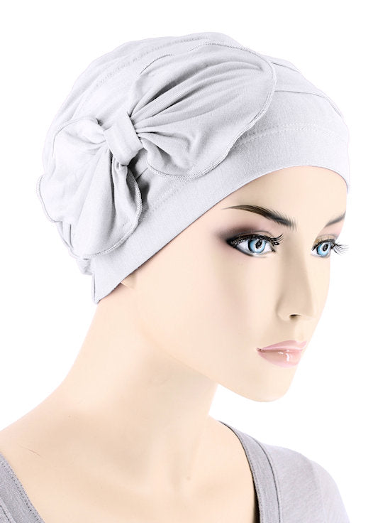 Turban Plus Pleated Bamboo Bow Cap