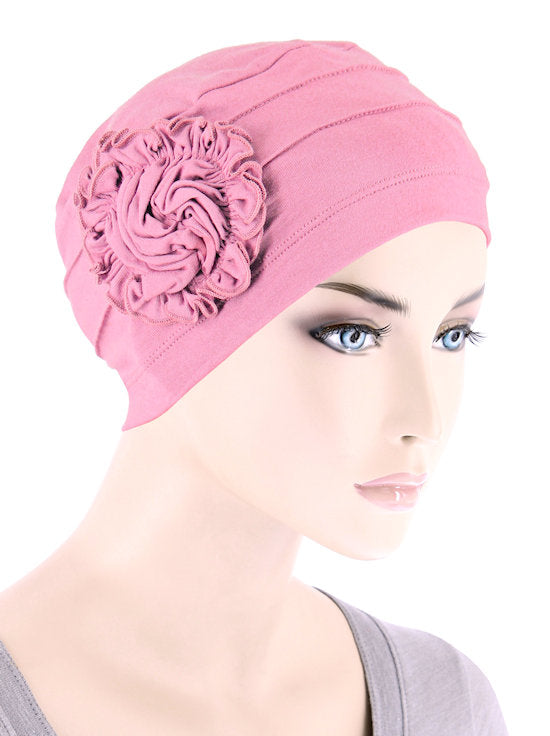 Turban Plus Bamboo Pleated Sunflower Cap