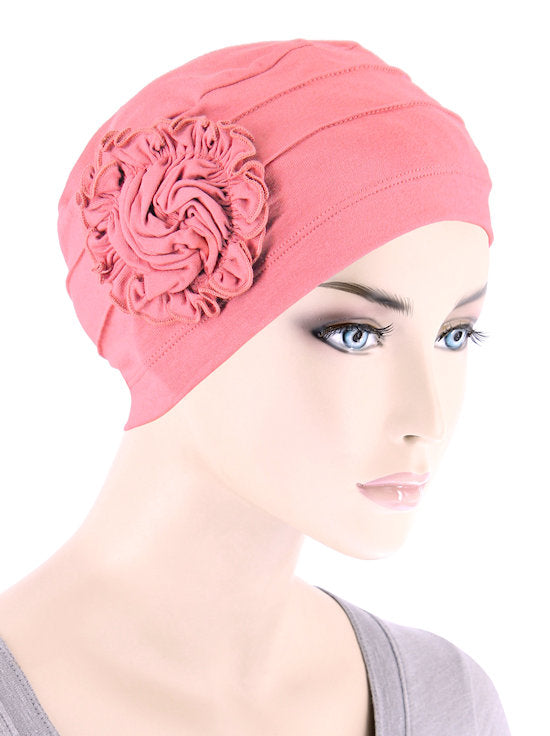 Turban Plus Bamboo Pleated Sunflower Cap