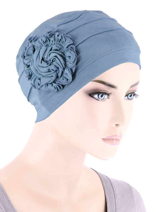 Turban Plus Bamboo Pleated Sunflower Cap
