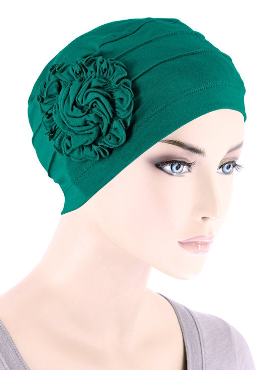 Turban Plus Bamboo Pleated Sunflower Cap