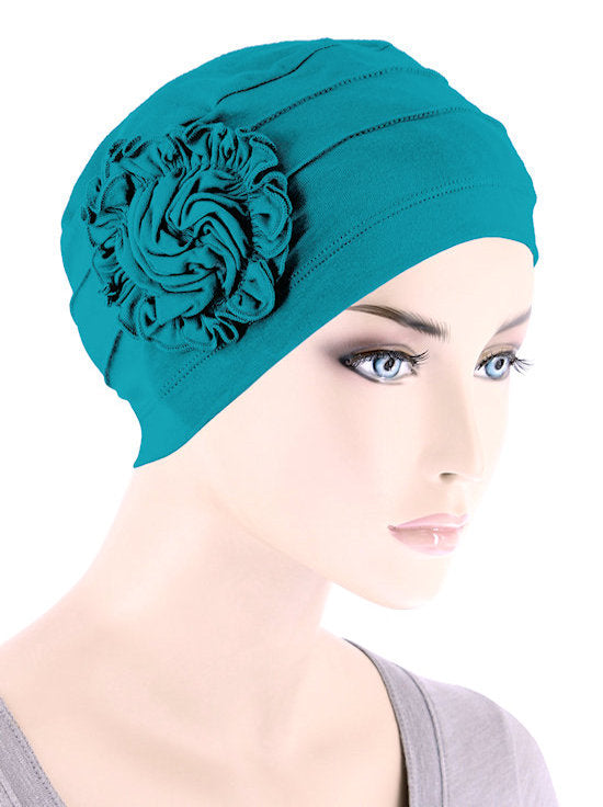 Turban Plus Bamboo Pleated Sunflower Cap