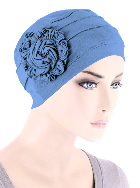 Turban Plus Bamboo Pleated Sunflower Cap