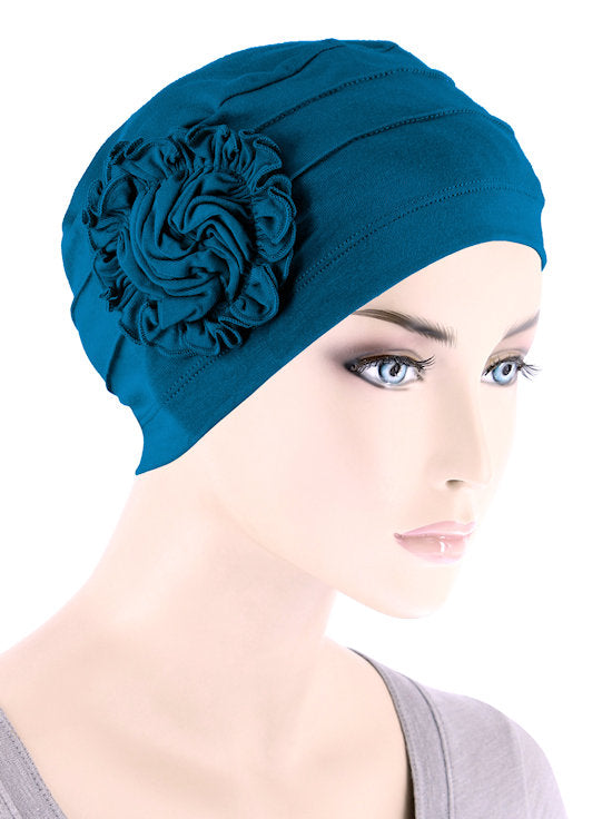 Turban Plus Bamboo Pleated Sunflower Cap