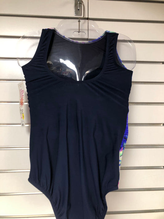 T.H.E. 1008-60 HIGH NECK ONE PIECE SWIMSUIT-back view | Your Encore Life