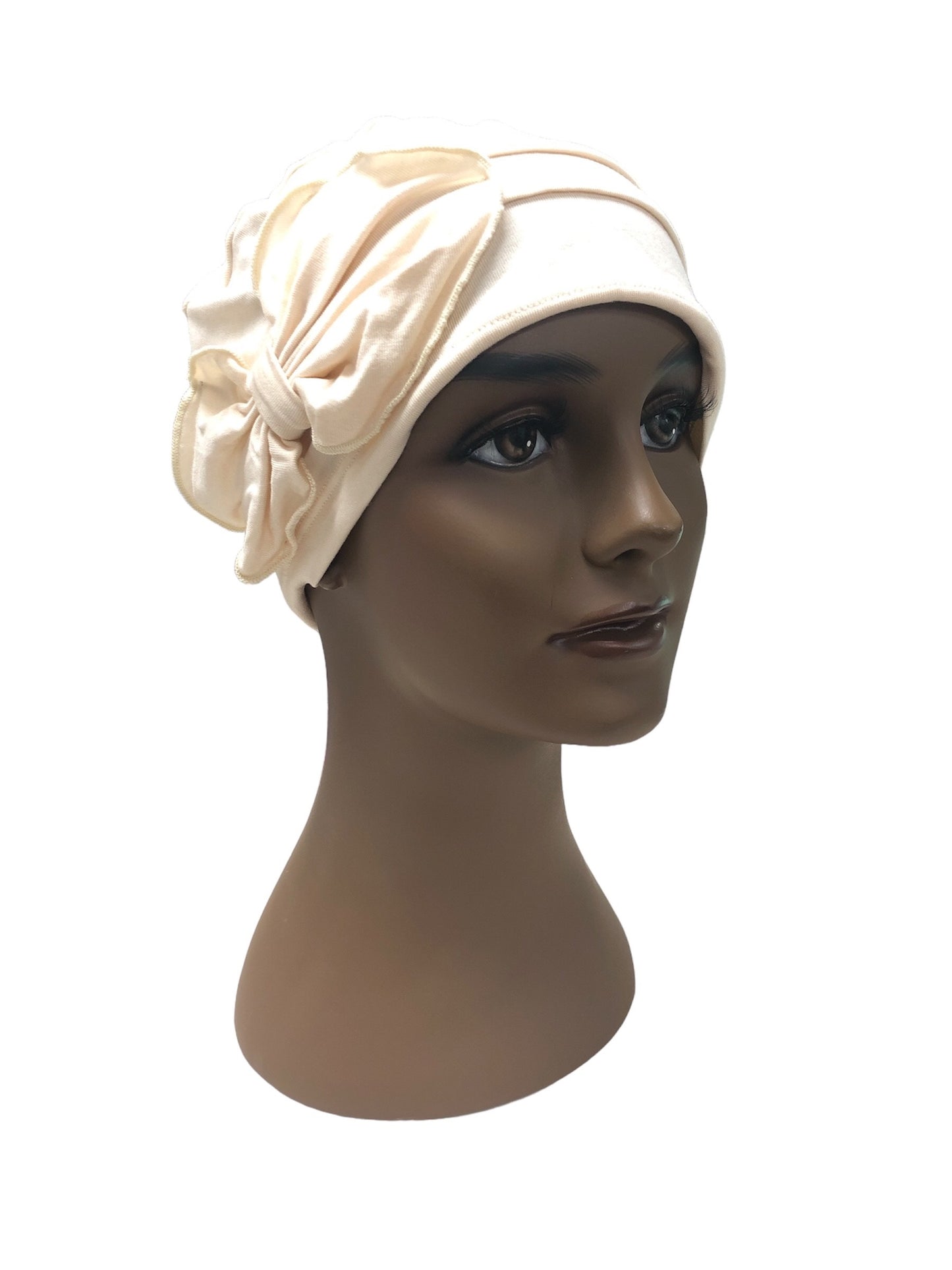 Turban Plus Pleated Bamboo Bow Cap