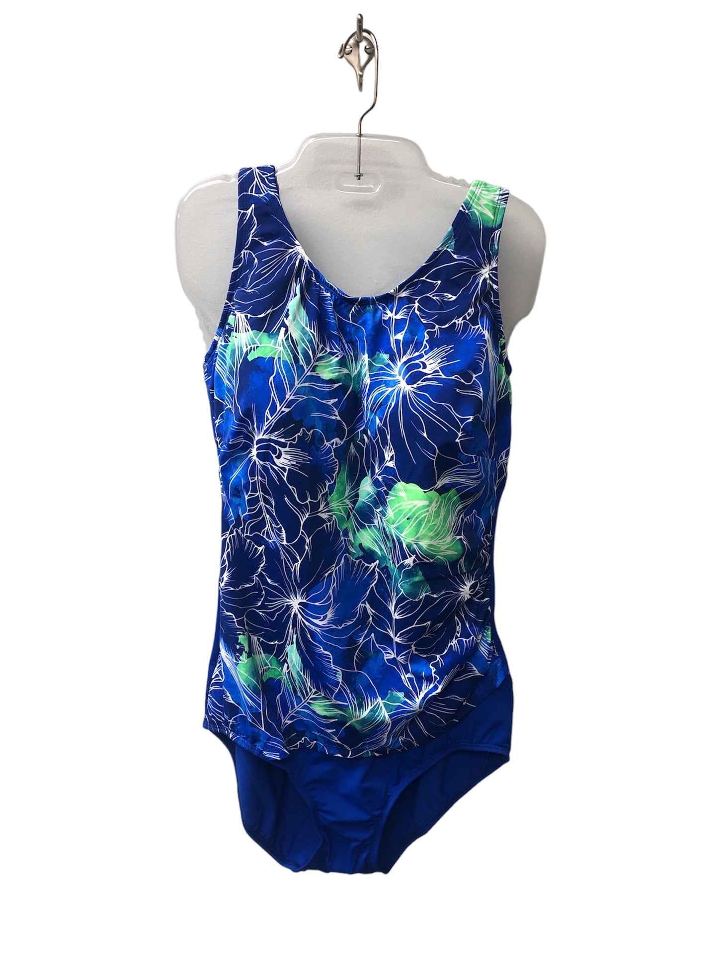 T.H.E. 1008-60 HIGH NECK PRINT DRAPE ONE PIECE MASTECTOMY SWIM SUIT