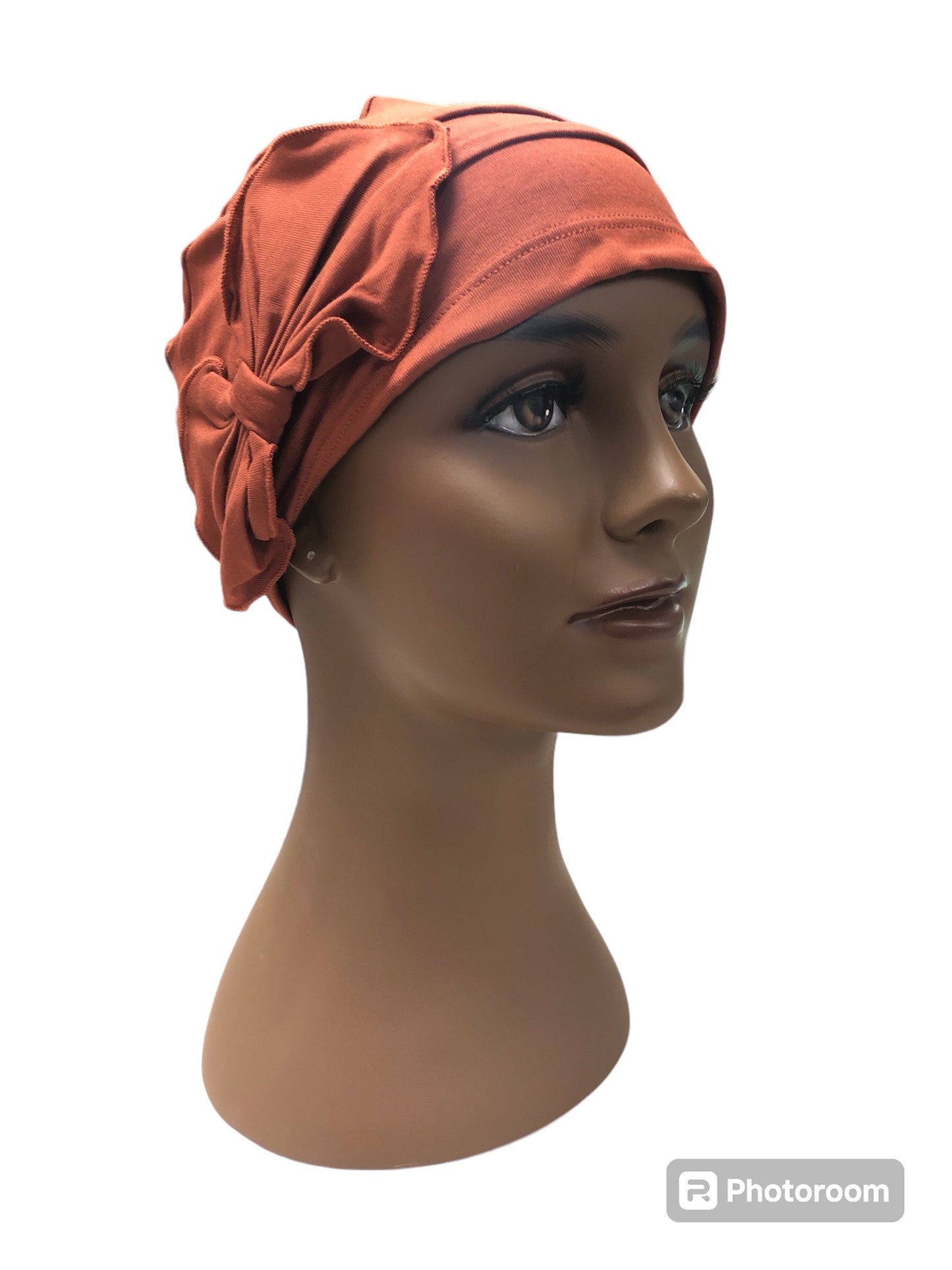Turban Plus Pleated Bamboo Bow Cap