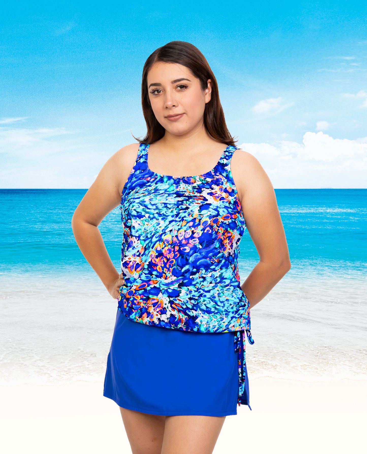 T.H.E. 16-80 TANK STRAP BLOUSON MASTECTOMY SWIM Top