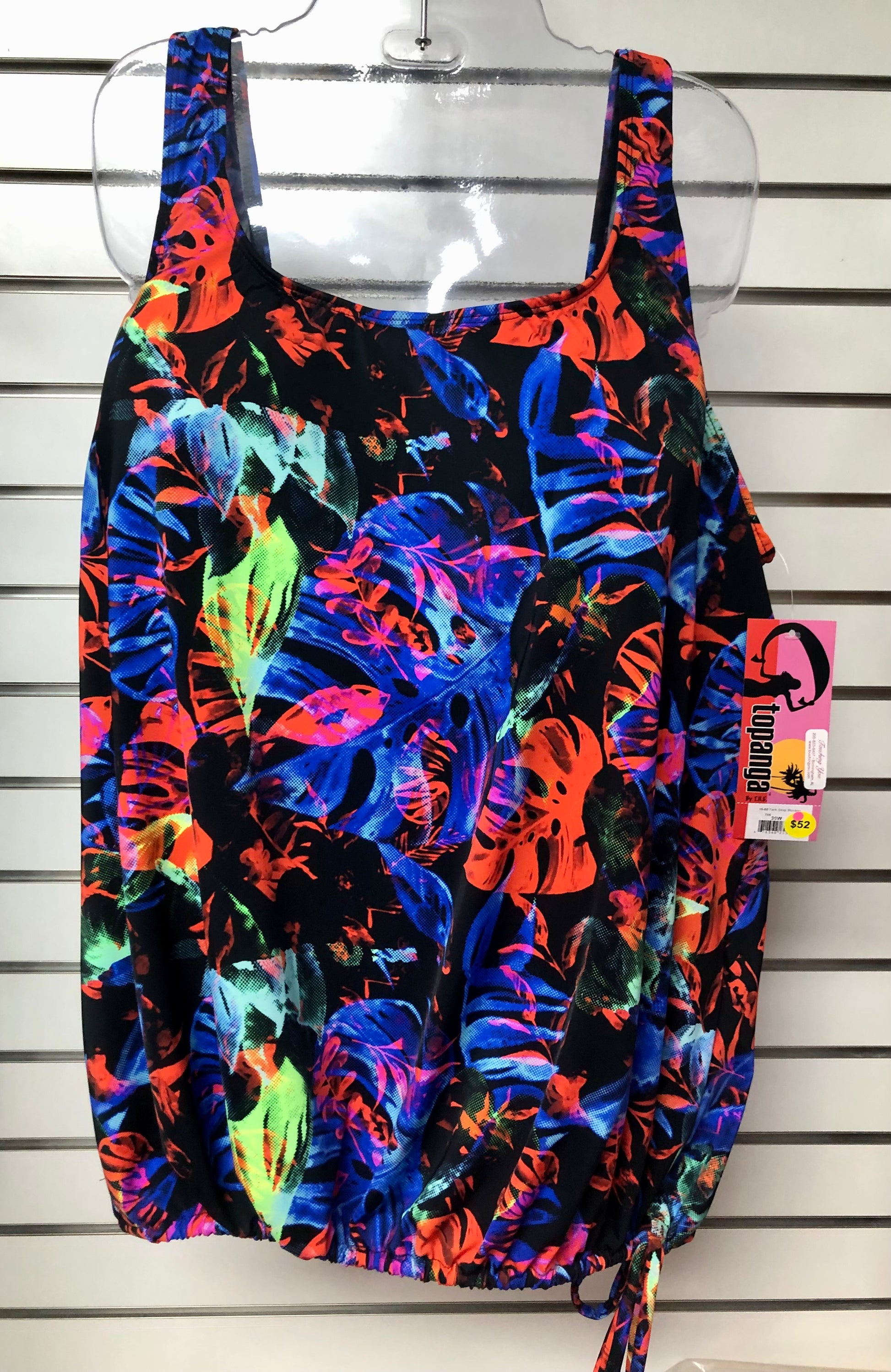 T.H.E. 16-80-755 Tank Strap Blouson Mastectomy Swim Top 25% off