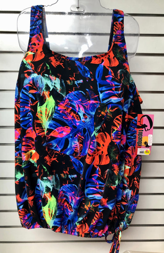 T.H.E. 16-80-755 Tank Strap Blouson Mastectomy Swim Top 25% off