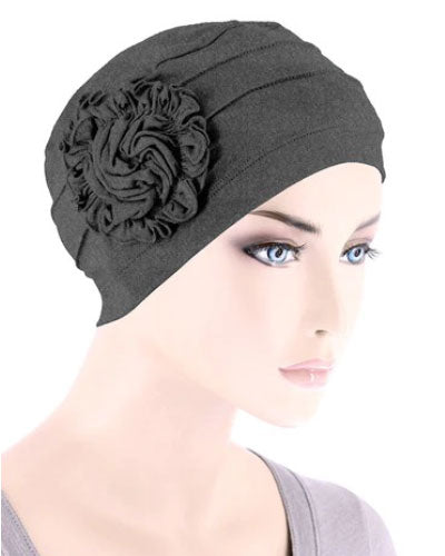 Turban Plus Bamboo Pleated Sunflower Cap