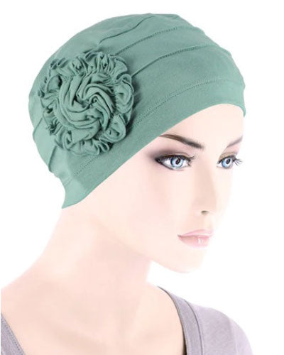 Turban Plus Bamboo Pleated Sunflower Cap