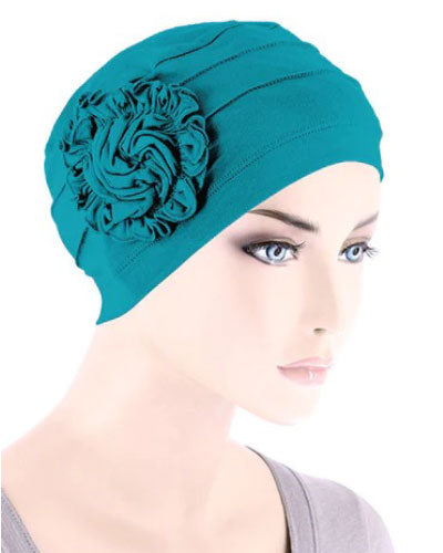 Turban Plus Bamboo Pleated Sunflower Cap