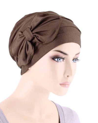 Turban Plus Pleated Bamboo Bow Cap