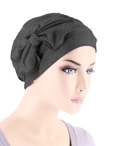 Turban Plus Pleated Bamboo Bow Cap