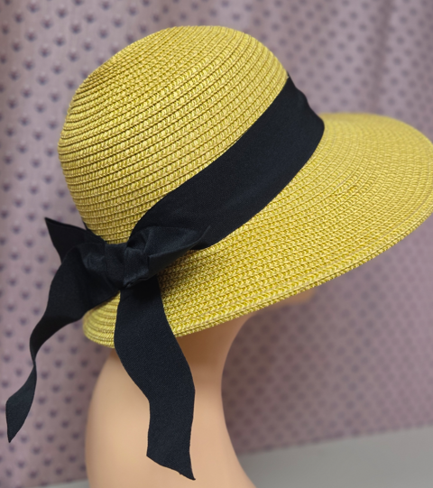 Clara Wide Brim Hat with Ribbon