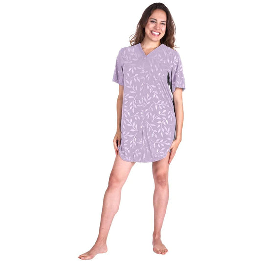 Cool Jams Women's Moisture Wicking Snap Front Nightshirt
